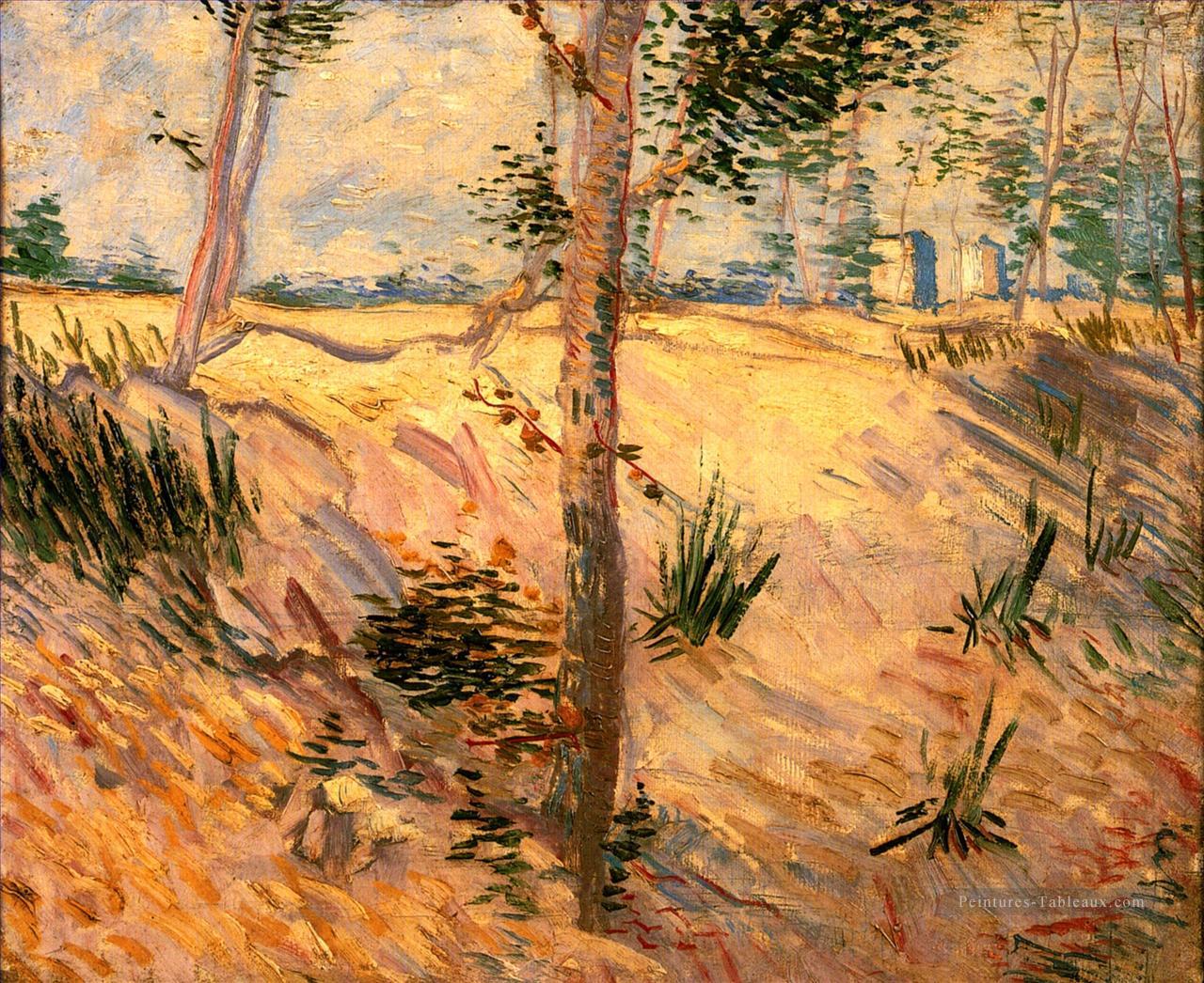 Arbres dans un champ par une journée ensoleillée Vincent van Gogh Peintures à l'huile